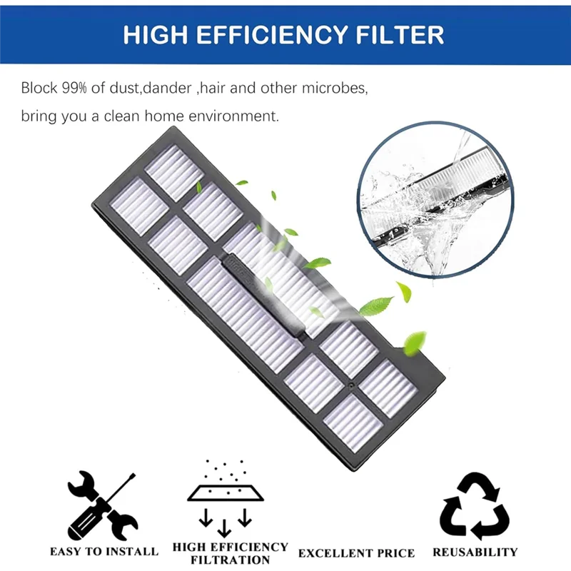 

AA01-Parts For Eufy X10 Pro Omni Robot Vacuum,1 Roller Brush,3 HEPA Filters,6 Side Brushes,6 Mop Cloths,6 Dust Bags