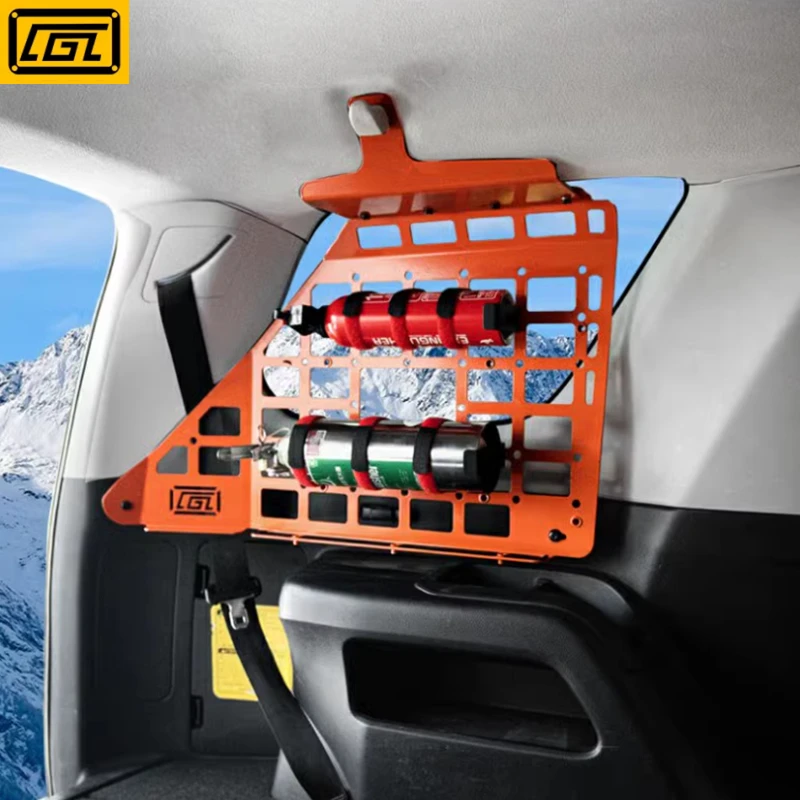 Car Modular Storage Molle Panel System Trunk Shelf Organizer Fire Extinguisher Mount Holder Fixed Frame