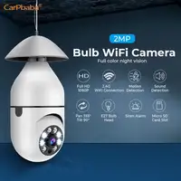 Cámara de vigilancia con bombilla V380Pro E27, Wifi, visión nocturna de 2MP, a todo Color, seguimiento humano automático, Monitor de protección de seguridad