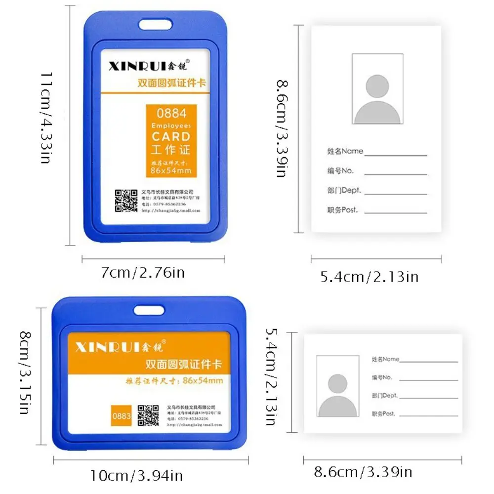 Solid Retractable Card cover Multicolor Plastic Bus Card Cover Case Bus Pass Card Name Card Badge Card Cover Sleeve with Clip