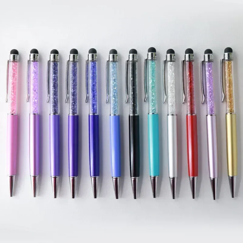 A30PCS Touch Screen Crystal Ballpoint Pen Advertising Pen Rhinestone Capacitive Touch Screen Pen