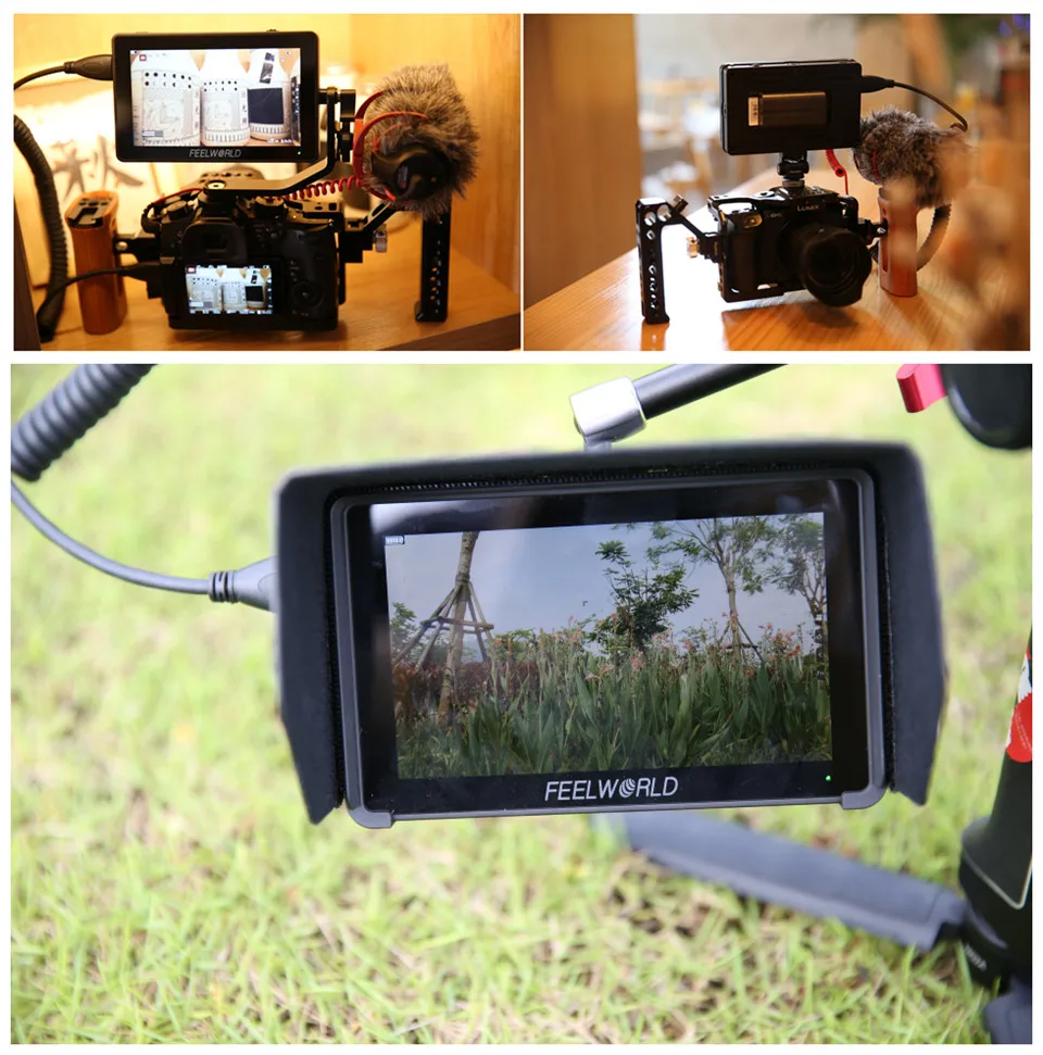 FEELWORLD F6 PLUS V2 6 Zoll auf Kamera-Feldmonitor 3D LUT Touchscreen 4K IPS FHD 1920 x 1080 Video-Fokus-Assistent