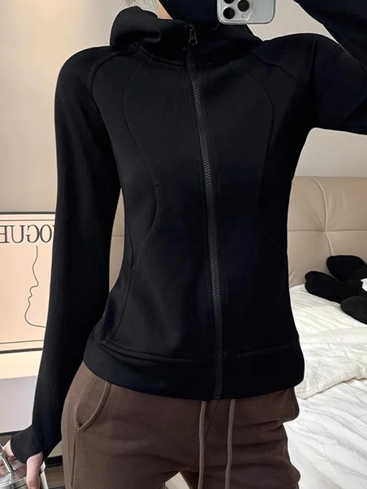 Ay Long Sve Felpa con cappuccio Jaet Abbigliamento sportivo da yoga da donna Top di piccole dimensioni Coreano Sle Primavera Autunno Nuovo arrivo Pendolari Sle