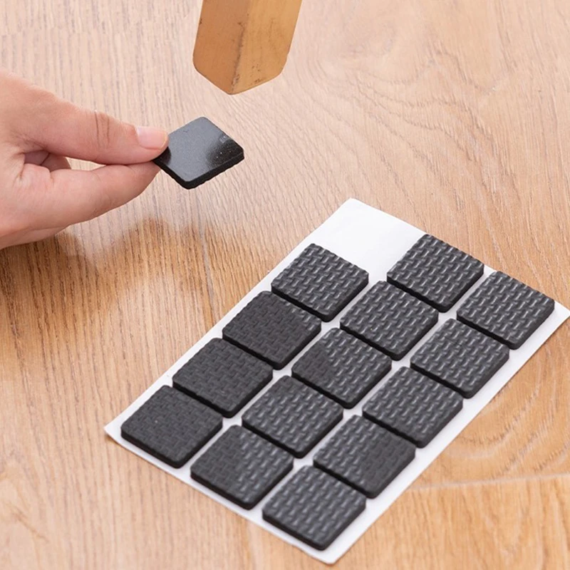 6/15/24pcs Furniture Pads, Adhesive Rubber DIY Furniture Feet Pad, Table Legs Stools, Chairs Mats, Table And Chair Foot Protec