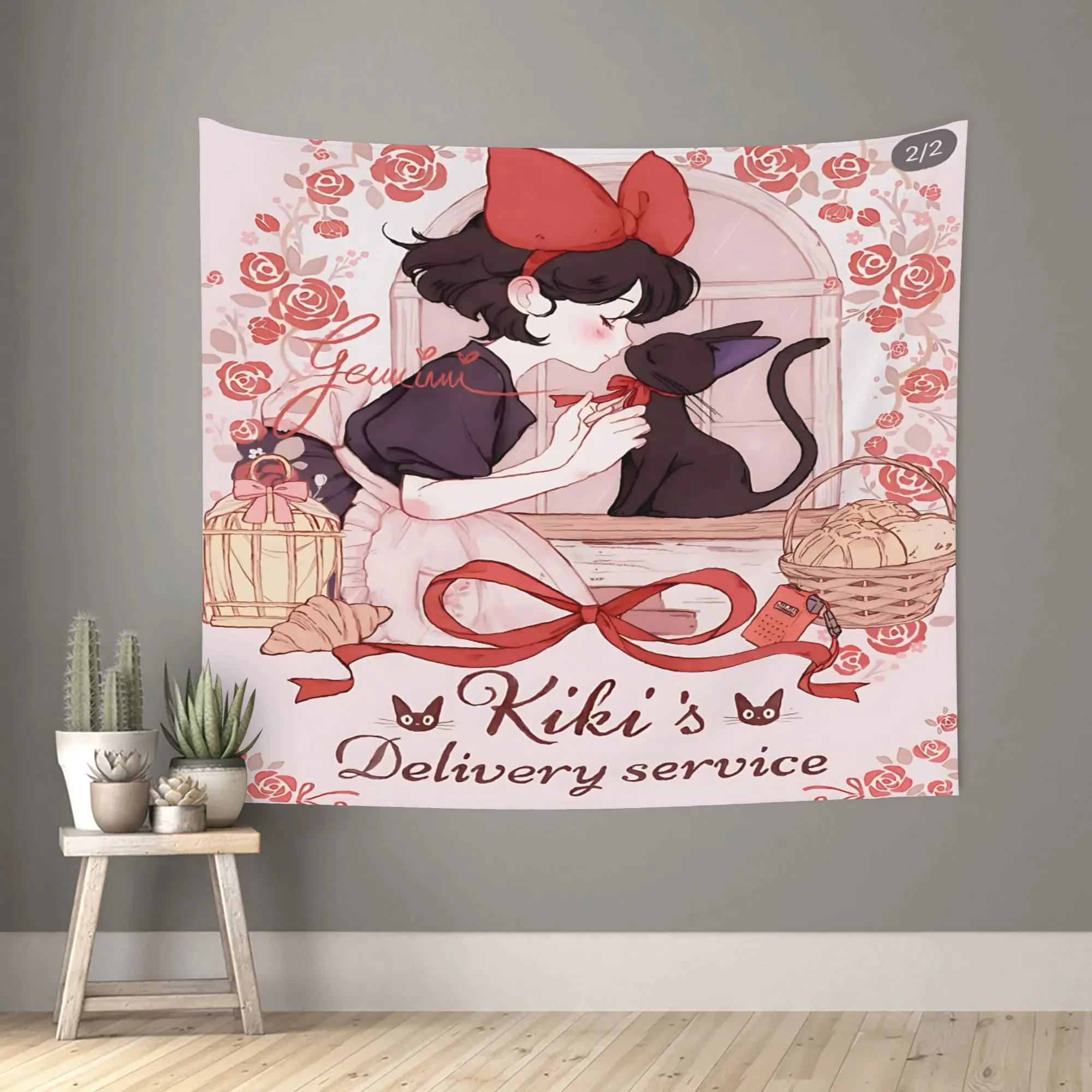 Cutecore Anime Kiki’s Delivery Service Tapestry Room decoration  Home Decoration Tapestry Decor Accessories Cute Room Decor