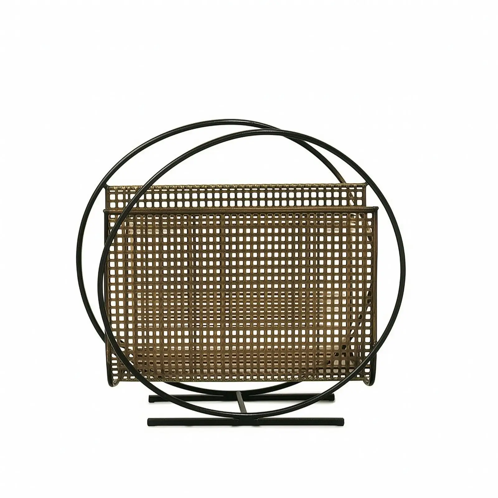 Rack with Mesh Panel Space-Saving Shelving Unit Stable for Desktop