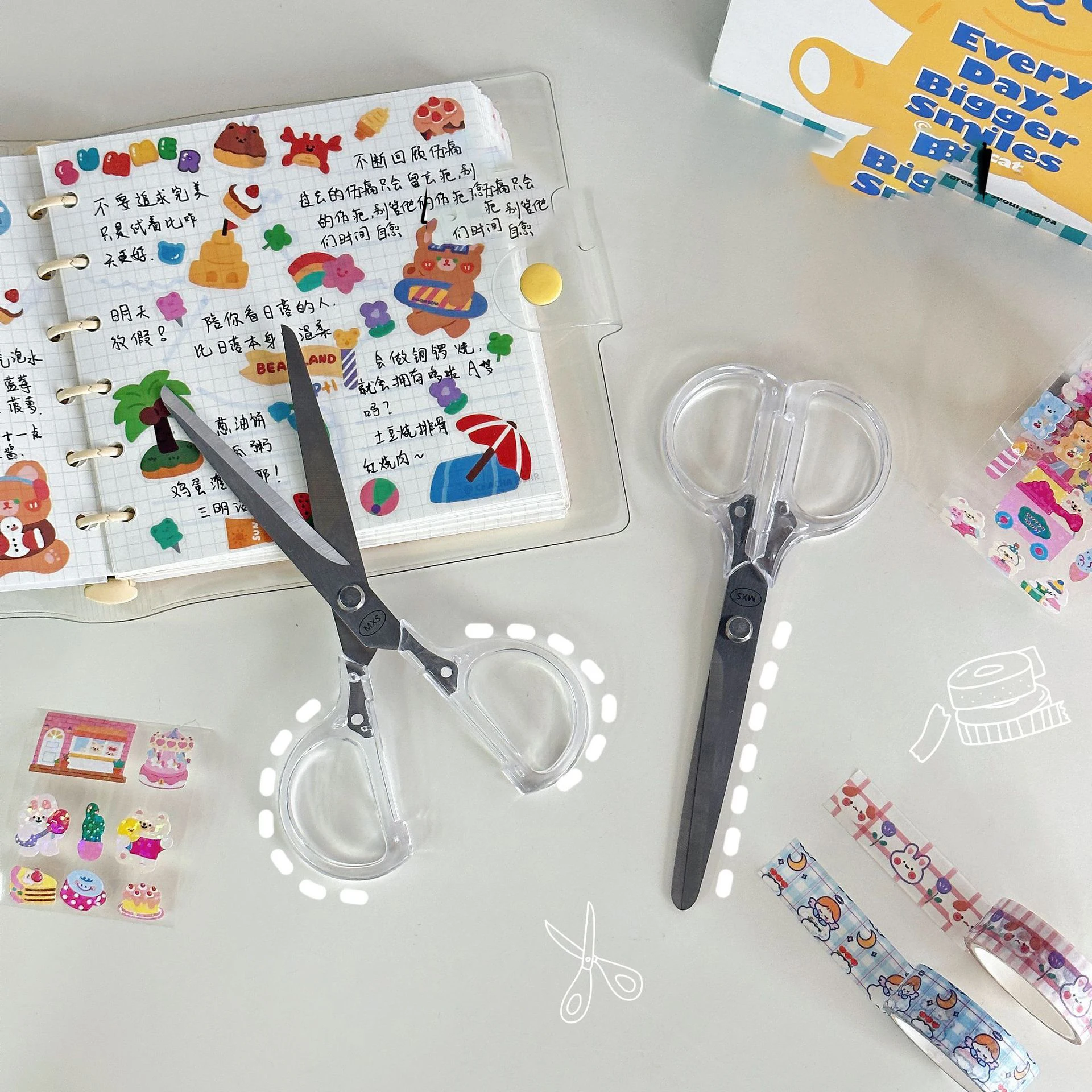 1PC stile semplice bambini bambini sicurezza studenti forbici scuola materna cancelleria per ufficio carta tagliata fai da te Scrapbooking fatto a mano