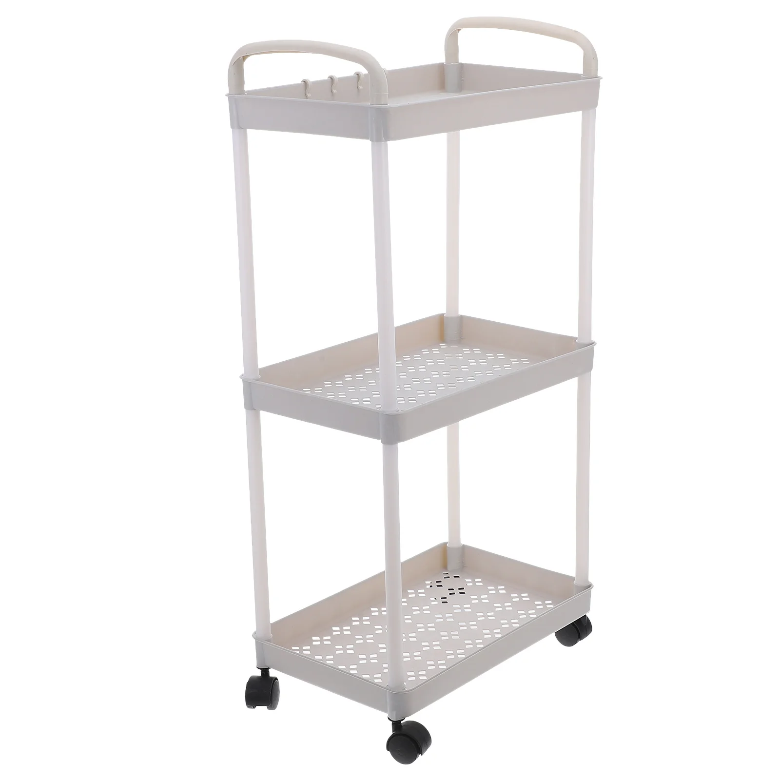 

Three Tier Rolling Storage Cart Plastic Utility Organizer Kitchen Bathroom Dorm Baby Nursery Cart Cleaning Supply Caddy
