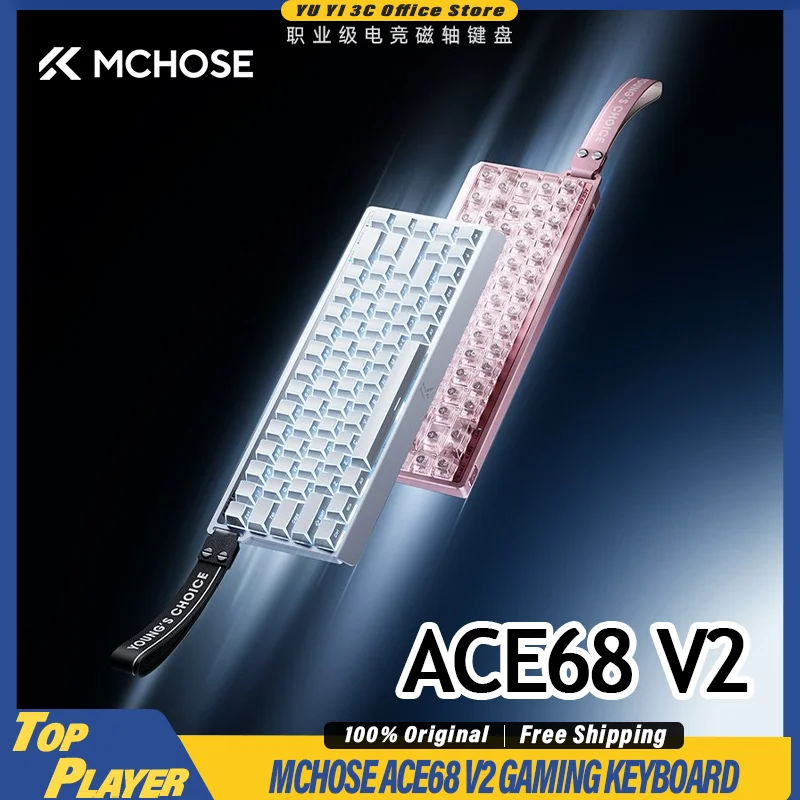 

MCHOSE ACE68 V2 Gaming Keyboard 0.001MM Rapid Trigger Support 8kHz Polling Rate 256K Scan Rate 0.08MS Latency RGB DKS SOCD MT