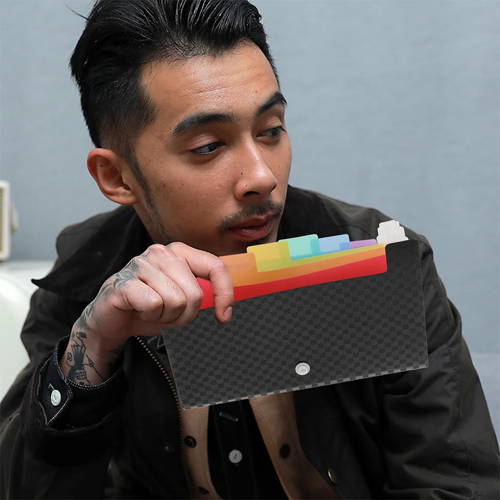 

2Pcs File Folder Mini Expanding Document Folder Portable Small Multi-Layer Organizer Change Receipt Holder Office File Organizer