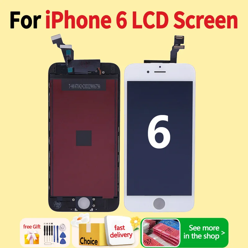 Factory Wholesale 100% Test Lcd For iPhone 6 Touch Screen Digitizer Replacement Display Lcd Screen