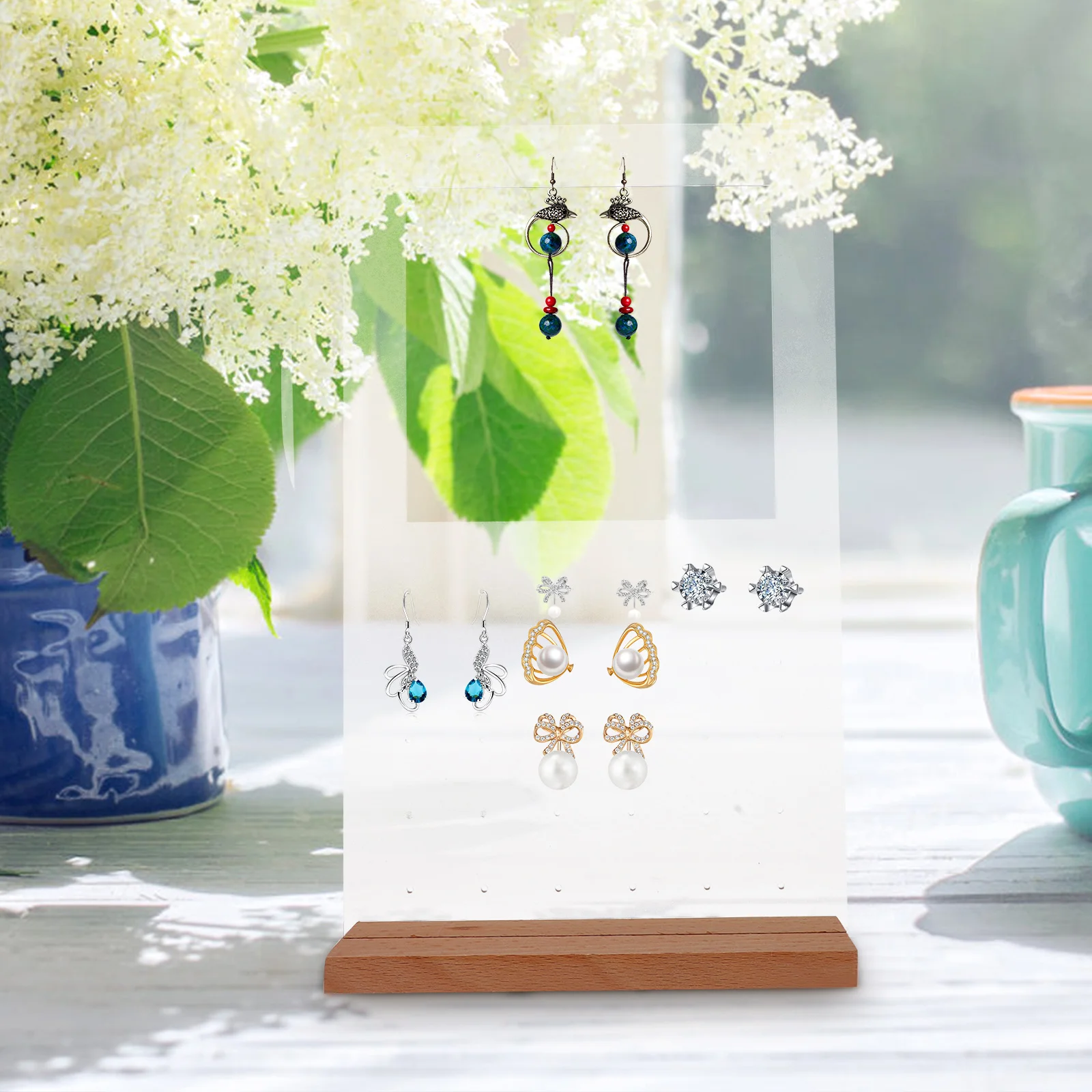 

Earring Organizer Display Stand Earrings Rack Storage Acrylic Holder Stands Miss