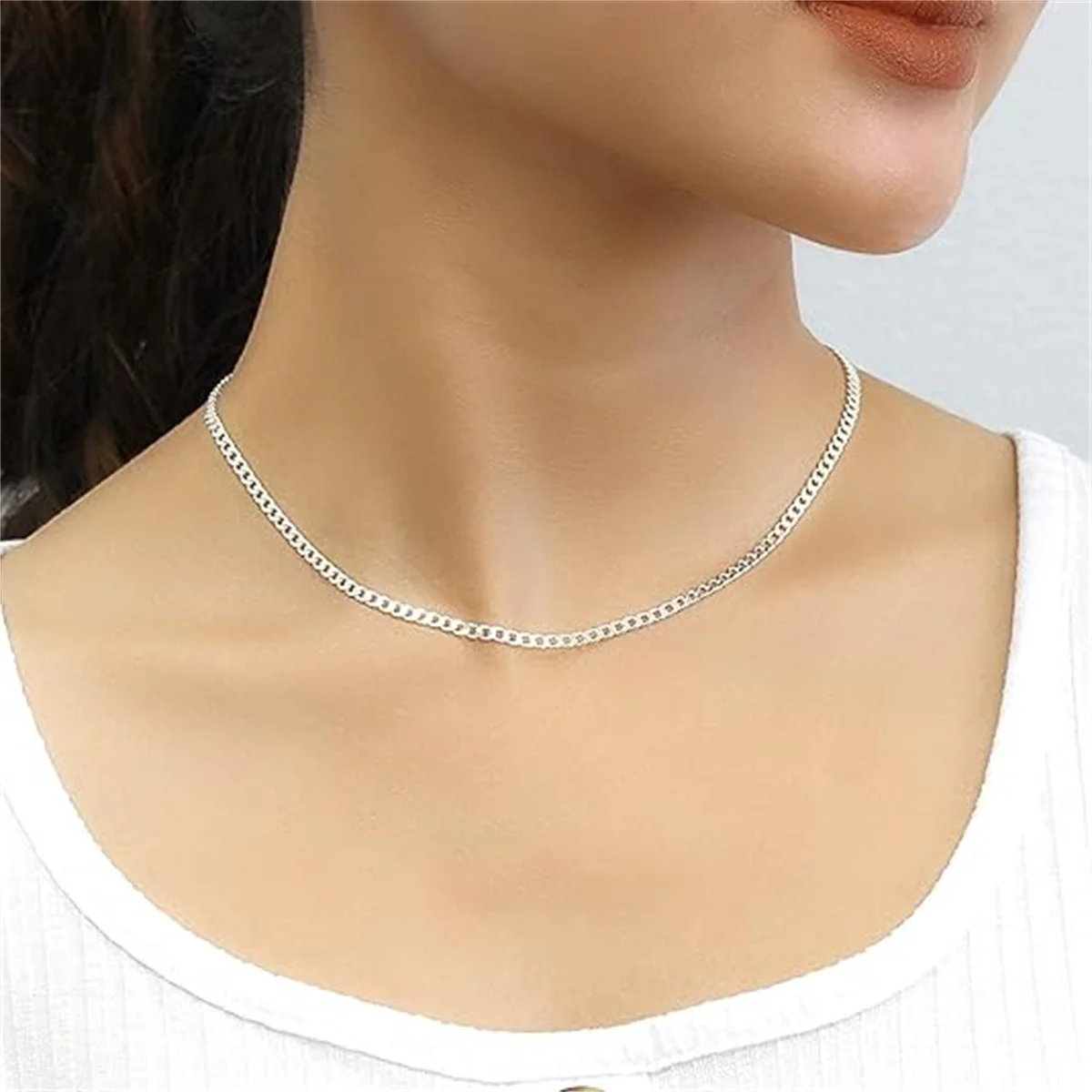 925  Silver Necklace 16/18/20/22/24/26/28/30 Inches 2MM String Chain For Women Men High Quality Jewelrys Gifts