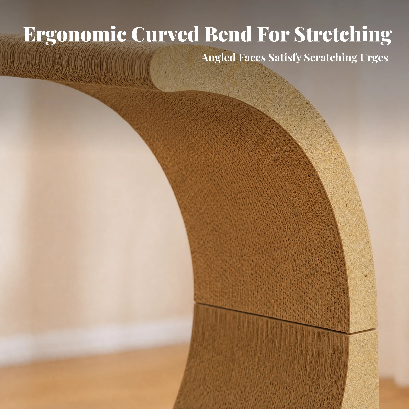 Crescent Cat Scratcher Insert Long-Lasting Curved Cat Scratch Replacement Core Corrugated Replacement Scratcher Pad Recycled