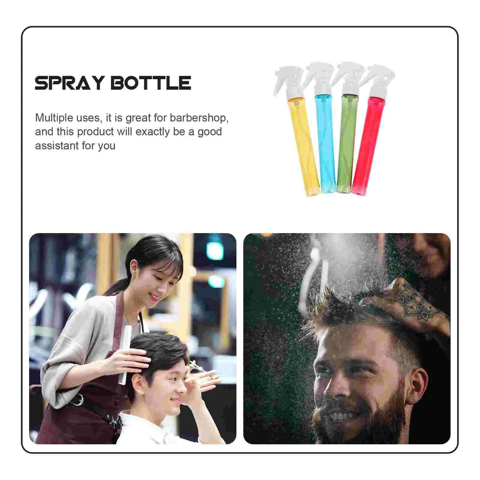 4 Pcs Watering Can Spray Skin Care Products Barber Shop Sprayers PET The Spraying for Salon