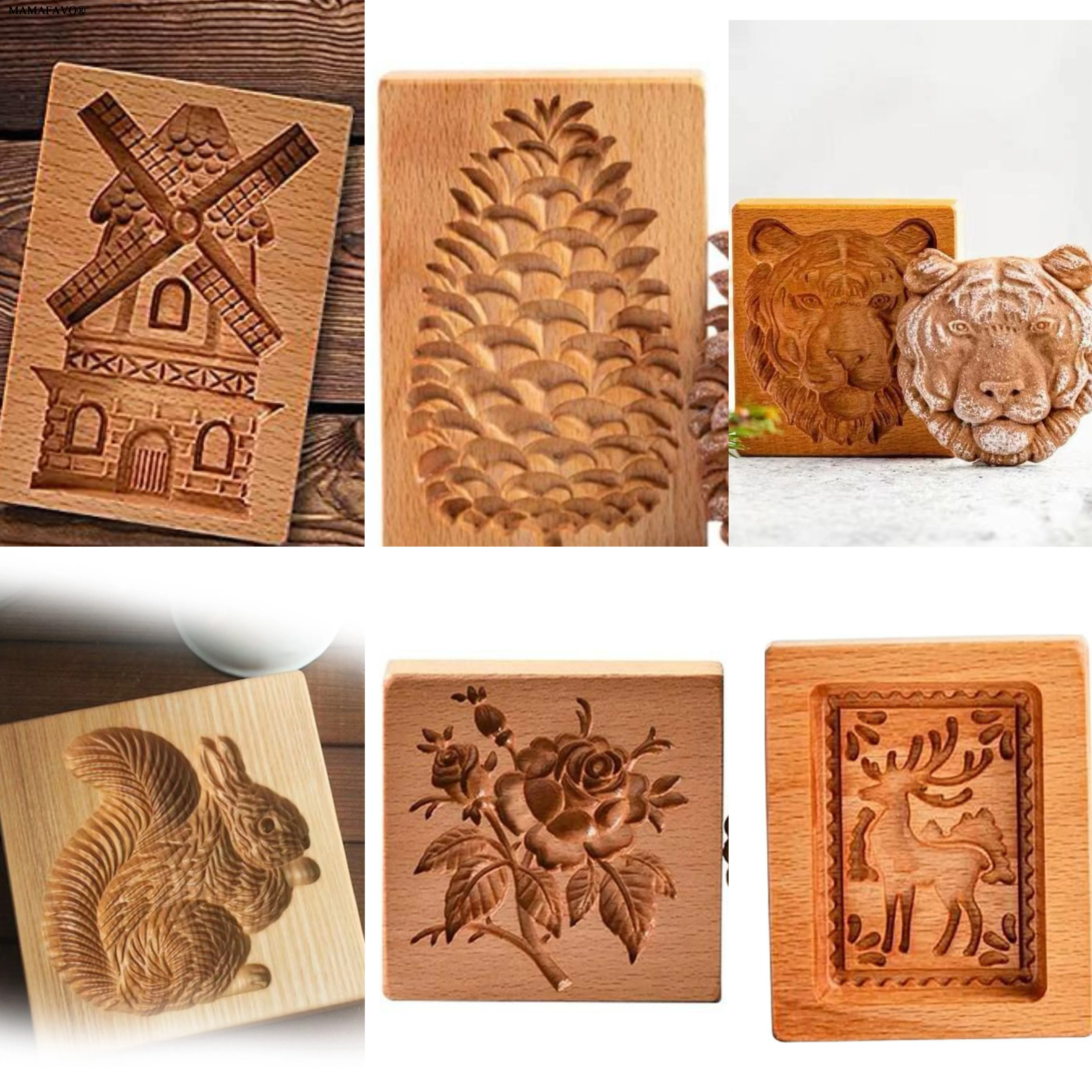 29 Styles High Quality 3D Wooden Cookie Gingerbread Baking Mold Press Embossing Tools Cake Decor DIY Kitchen Gadgets Moulds F073