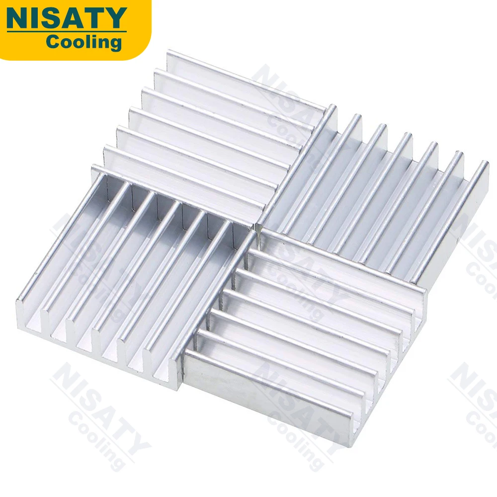 Bulk Pack 100/50/20pcs Silver Aluminum 20x20x6mm Heatsink Radiator Cooling Heat Sink for LED Electronic Component Heat Dissipati
