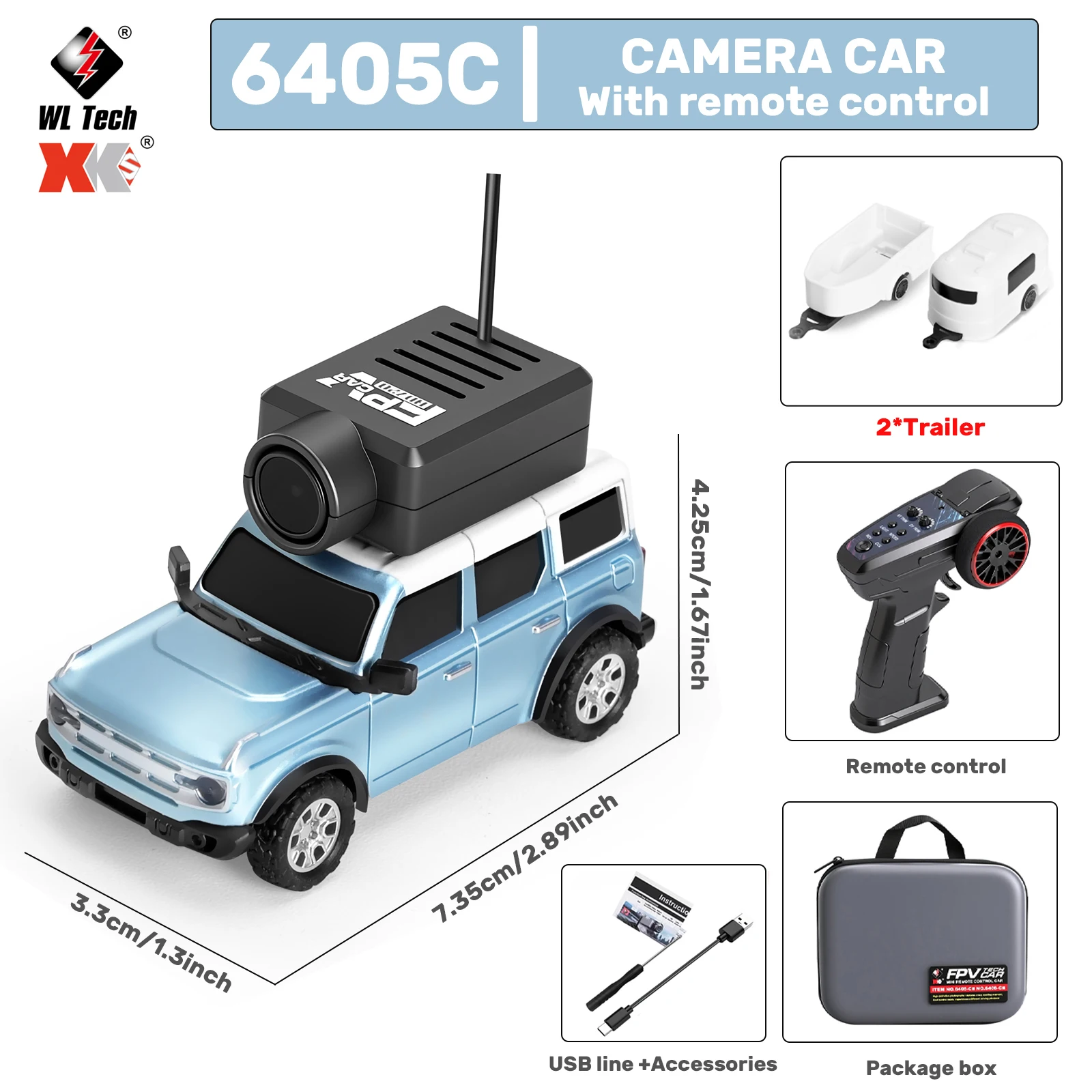 WLtoys 1/64 Mini RC Auto met 720P FPV Camera Wifi APP Controle 2.4G Reomte Contorl Racing Voertuig Speelgoed voor Kinderen 6405 6406