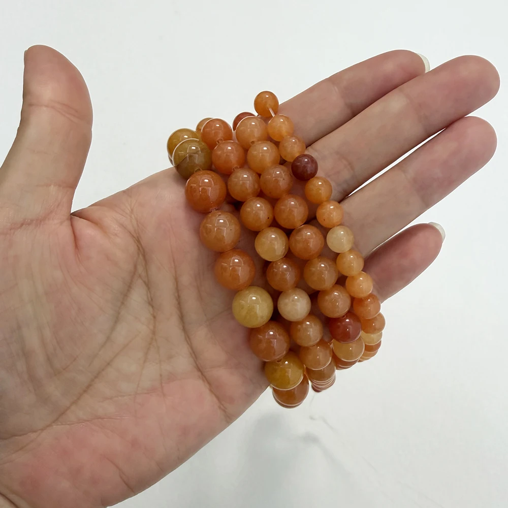 Natural Stone Red Aventurine Beads In Loose 15