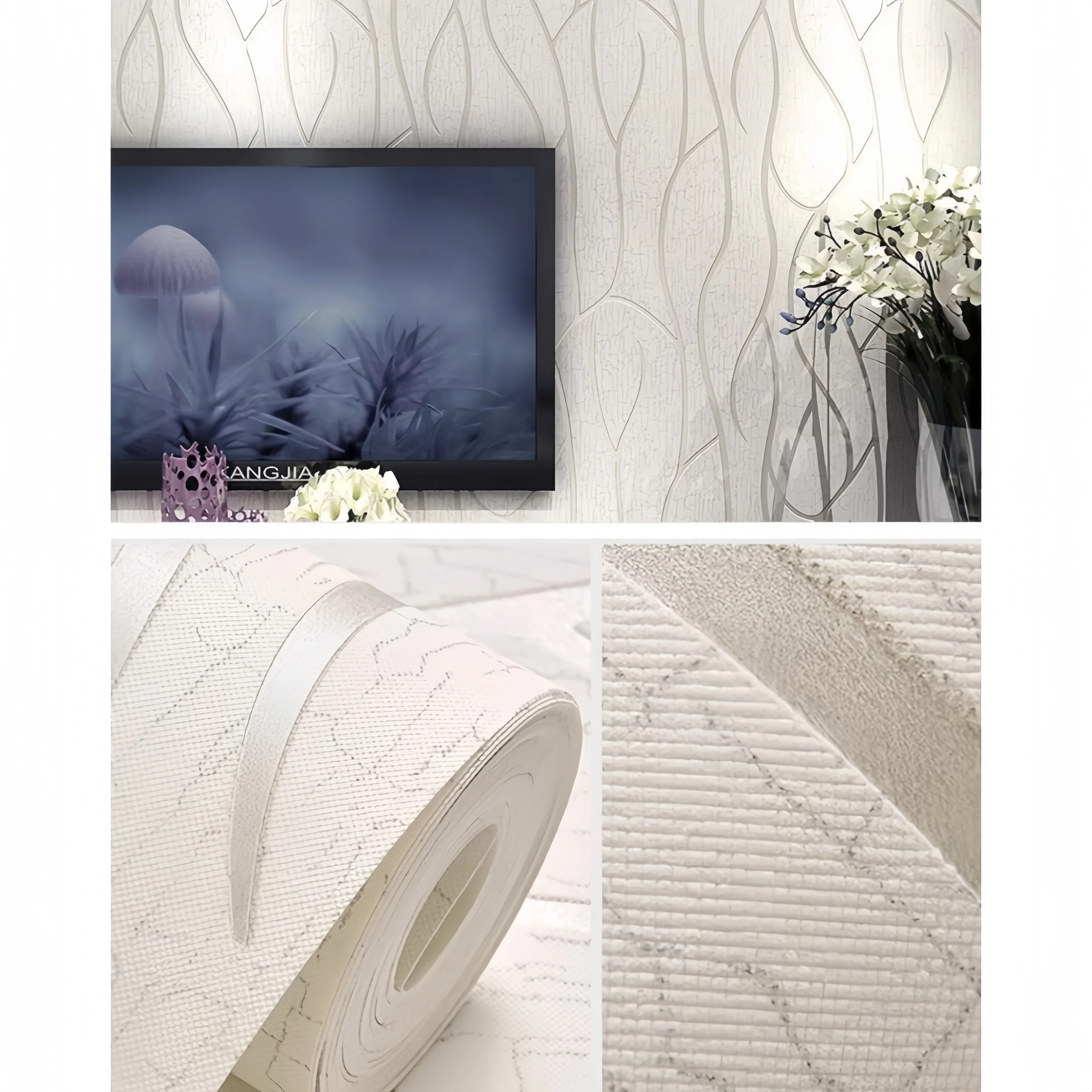 Papel de pared decorativo de 53cm, pegatinas de pared impermeables 3D, papel tapiz para paredes en rollos, decoración del hogar, papel tapiz para habitación