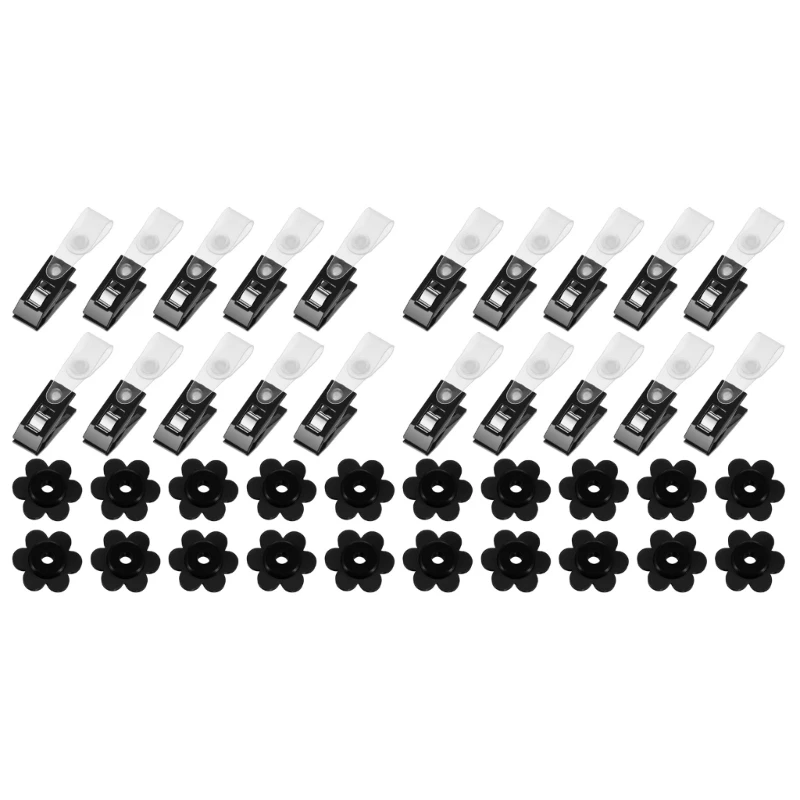 

Pack Of 20 Adjustable Yard Holder Clips Practical Flagpole Stand and Plums Blossom Stoppers Garden Decoration