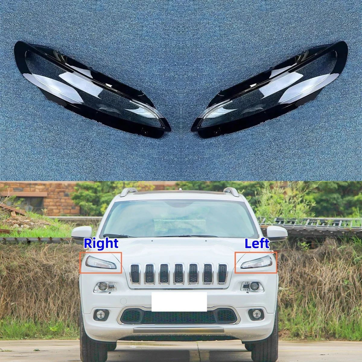 

Для Jeep Cherokee 2016 2017 2018, дневные ходовые огни, крышка солнечного света, прозрачный абажур, абажур в виде ракушки