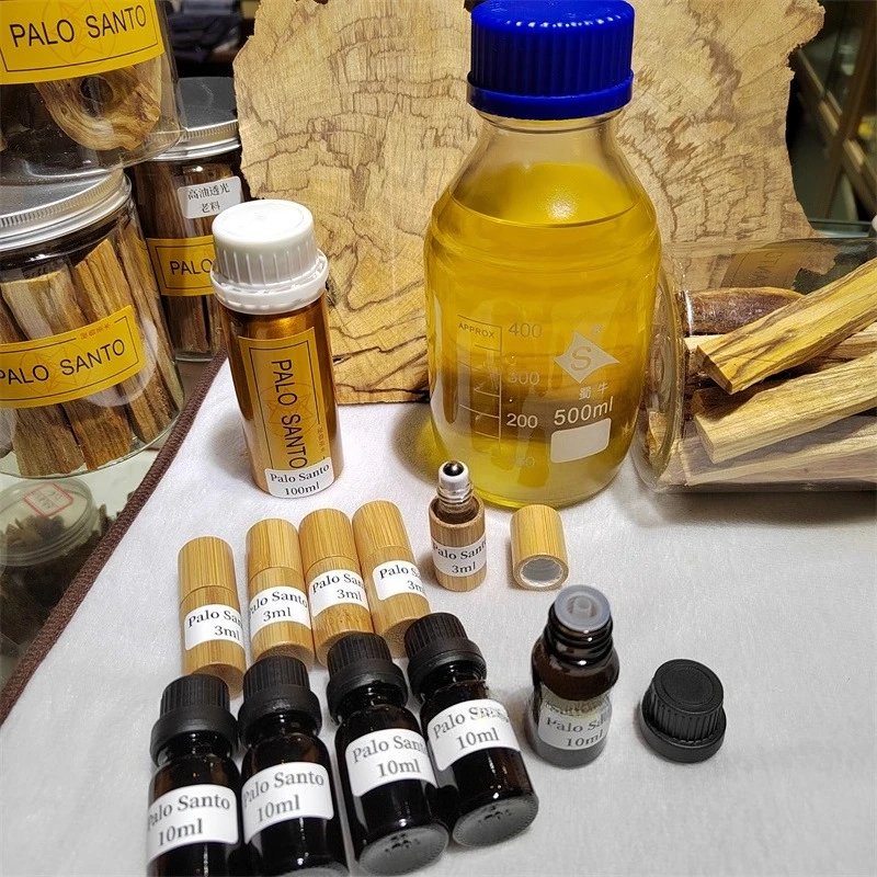 10ml Peru Holy Wood Essential Oil Natural Old Material Distillation Extraction Pure Oil Portable Aromatherapy Relieve Meditation