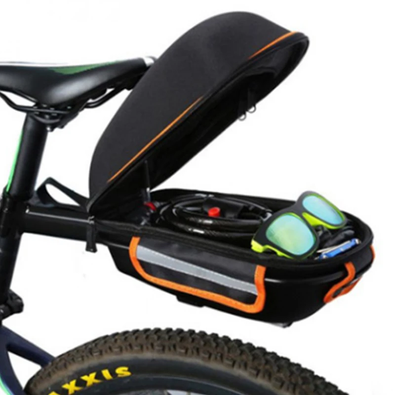 High quality bicycle rear seat bag hard shell quick release zipper