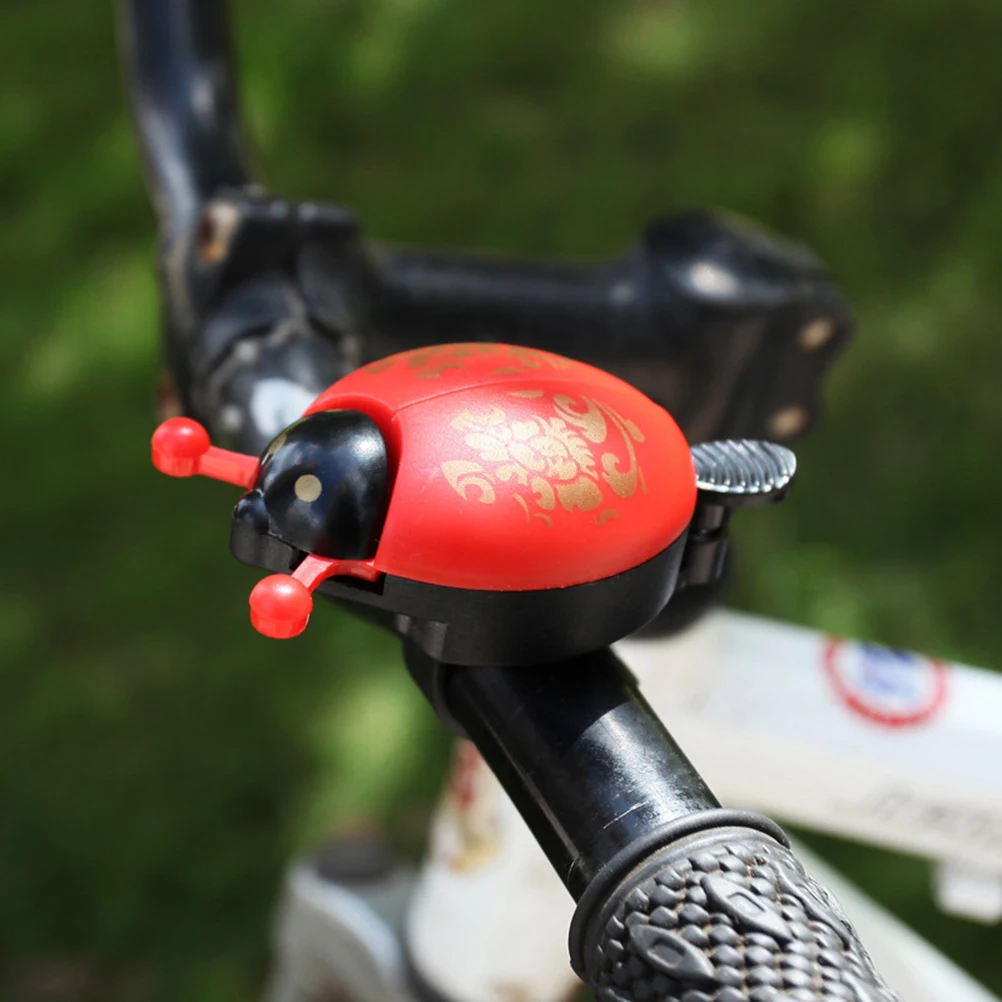 

Cute Ladybug Cartoon Bell Environmental Friendly Pure Copper Abs Material Crisp Clear Sound Bike Handle Accessories Red