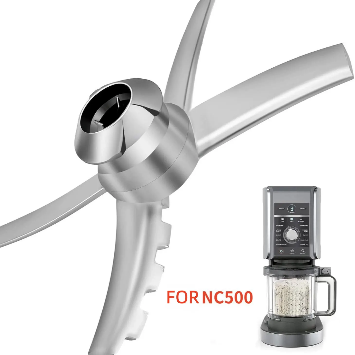 Ersatz-Paddelklinge für Ninja Creami NC501 Serie, Mischklinge kompatibel mit NC500/NC501/NC501H/NC501HBL/NC501HGN/CN501C