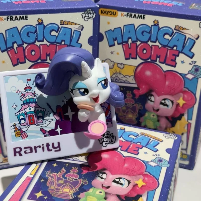 

Adorable 3d Magnetic Refrigerator Stickers Desktop Picture Frame Girls Decorations Trendy Blind Box Toys My Little Pony Gifts