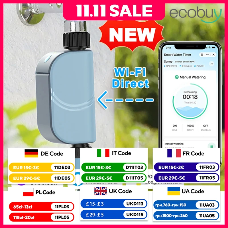 

Tuya Wifi Garden Automatic Irrigation Smart Sprinkler Drip Irrigation System Outdoor Remote Water Controller Irrigation System