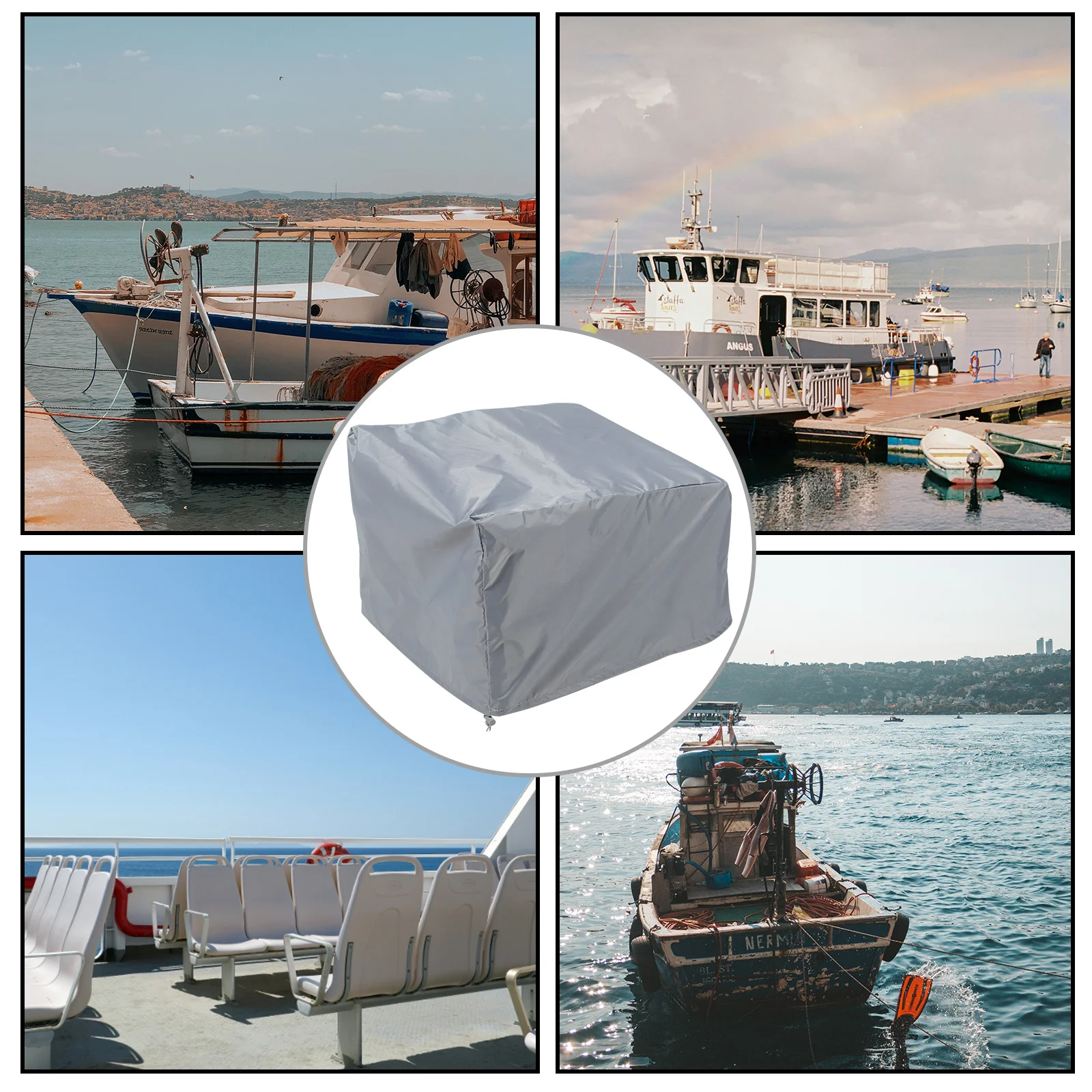 

Waterproof Durable Silver-Coated Oxford Material Folding Cover For Fishing Anti-Scratch Dustproof Easy Accessories