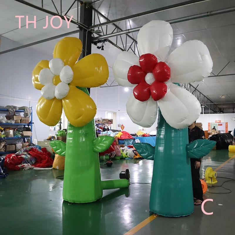 fast air ship to door,10ft-3m High Giant Plant Inflatable Beautiful Flower For Outdoor Decoration,pvc air flower balloons