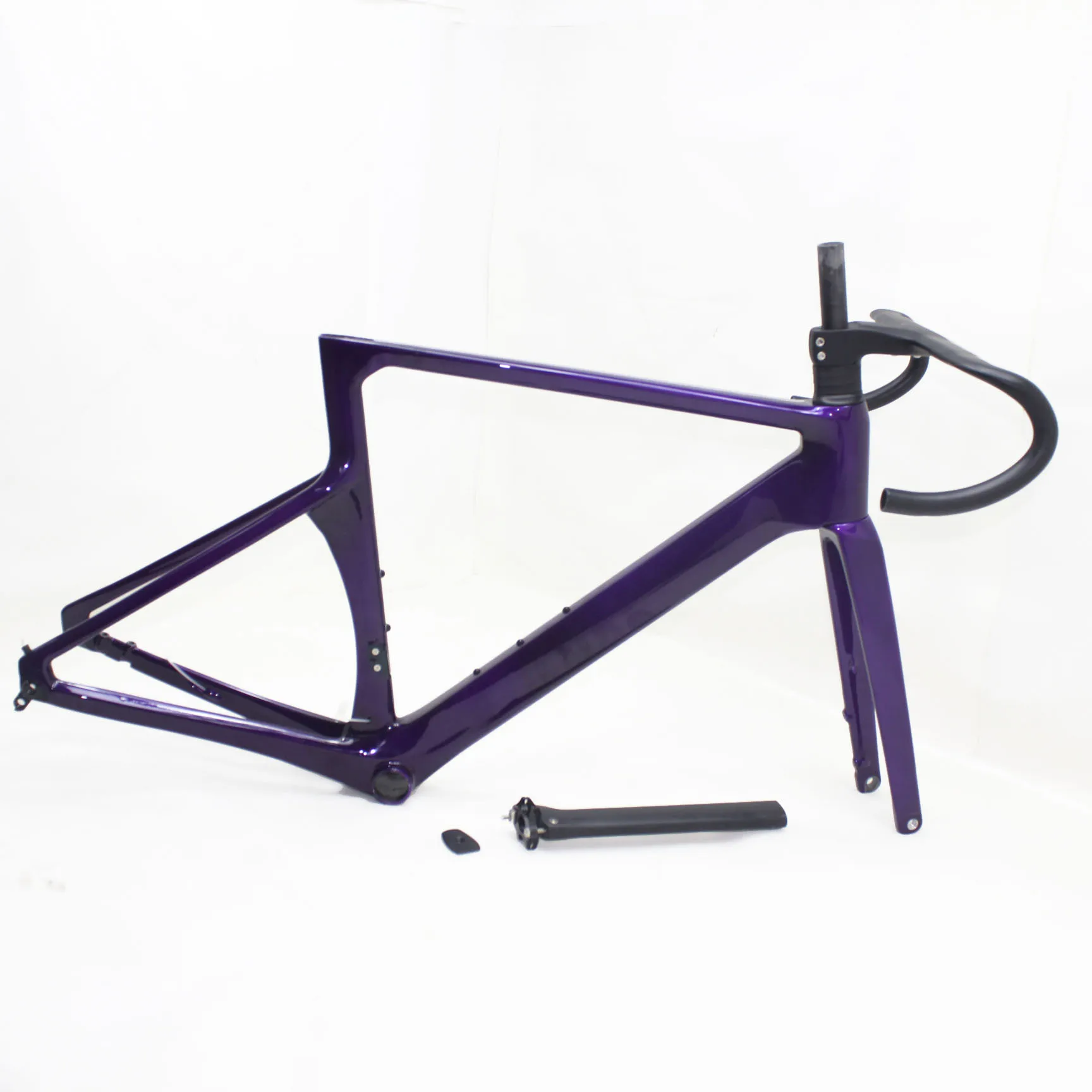 

Новый 870 г полностью внутренний дисковый тормоз, рама гоночного шоссейного велосипеда, сверхлегкая рама из углеродного волокна для скалолазания, в комплекте вынос руля