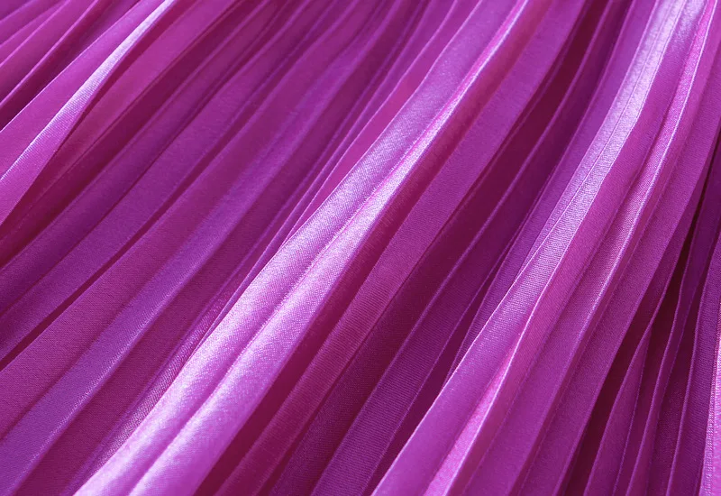 تنورة بتلات فاخرة بطيات للسيدات 2025 تنانير جديدة راقية متوسطة وطويلة على شكل حرف A بحافة فطرية من الحرير المزيف #4