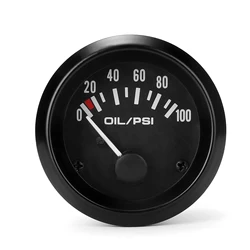 Automobile Oil Pressure Gauge Refitting 52mm Automobile Oil Pressure Instrument 0~100PSI Oil Pressure Gauge With Sensors 12.0V