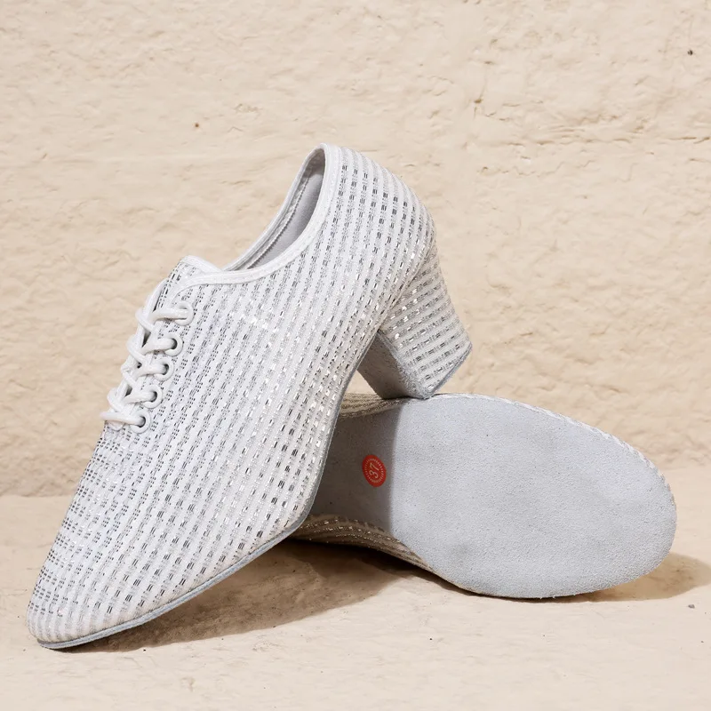 Women's Ballroom Dance Shoes Rubber/Suede Sole Professional Modern Salsa Latin Teaching Practice Performance Dance Shoes Women