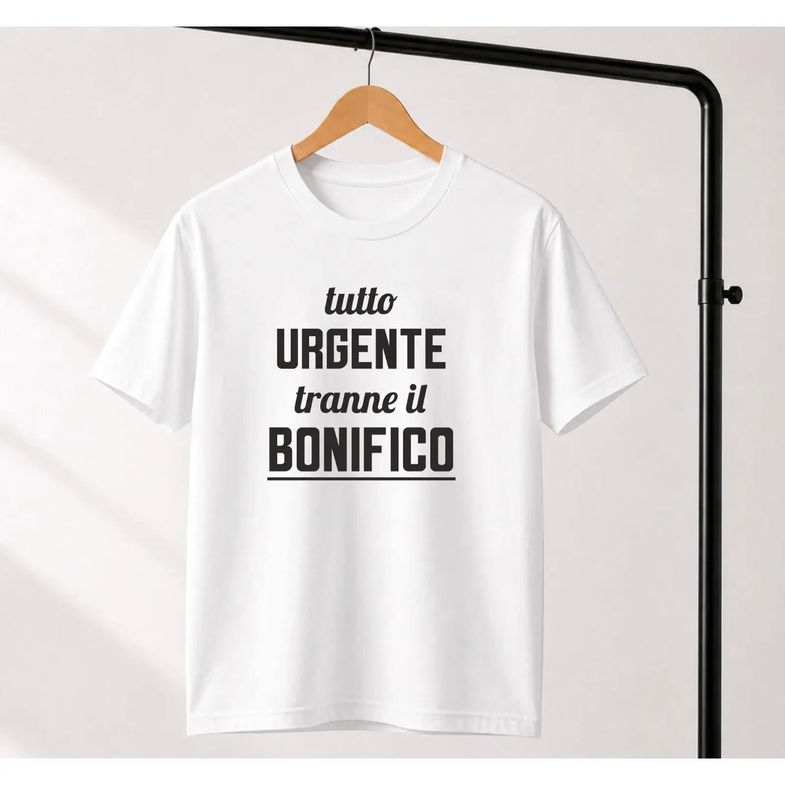 T Shirt everything urgent except bank transfer various phrases funny gift vintage Washed designer clothes Breathable Stretched
