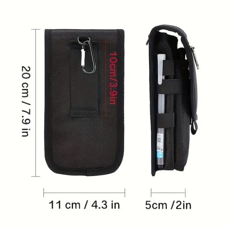 Bolsa para Teléfono Móvil, Bolsa de Cintura Informal, Bolsa con Espacio para Bolígrafo, Bolsa de Cintura con Tapa Abatible para Teléfono Móvil, Bolsa de Cintura para Teléfono Móvil de Buena Calidad