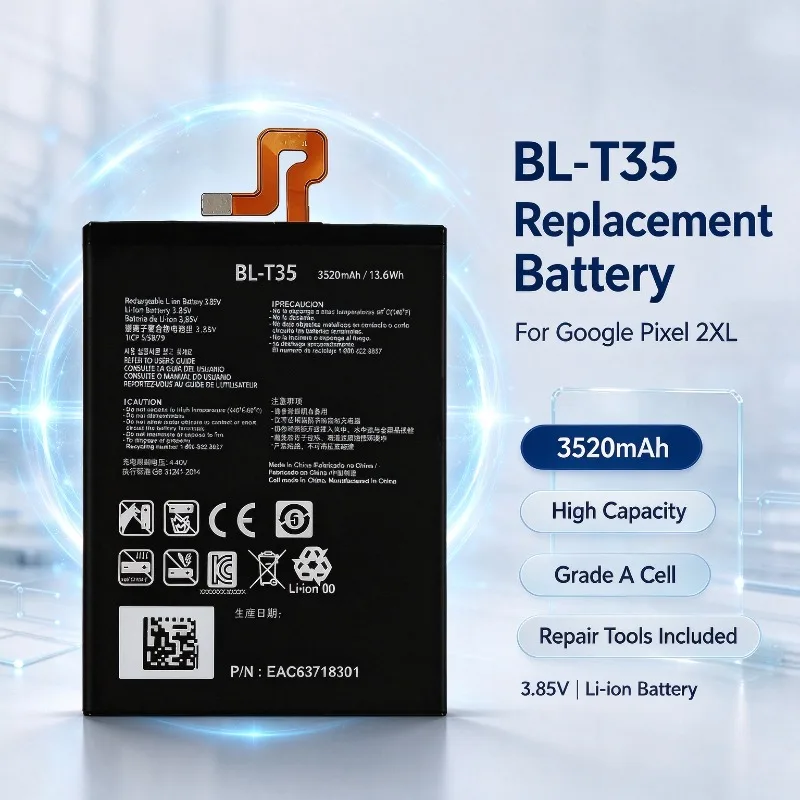 BL-T35 Replacement Battery For Google Pixel 2XL, High Capacity Grade A Cell Phone Battery with Repair Tools, Bateria