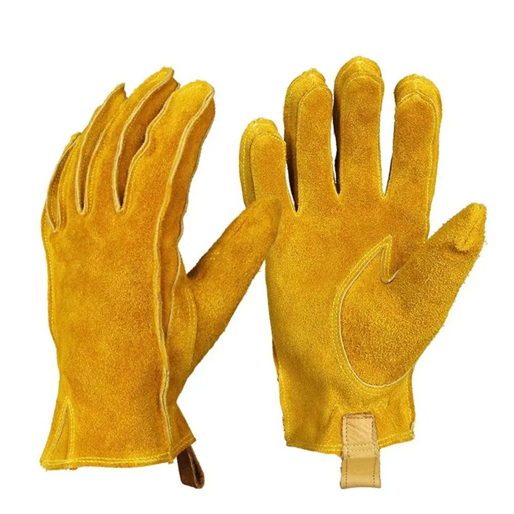 Motorrad Thermische Leder Anti-Slip Handschuhe Männer Leder Voll Finger Handschuhe Elastische Winter Warme Gartenarbeit Tragen-beständig Handschuhe