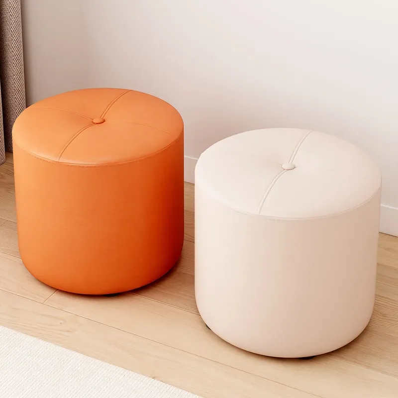 Small Solid Wood Stool Durable Household Low Seat Creative Sofa Side Table Kids Adult Shoe Changing Bench Strong Footrest