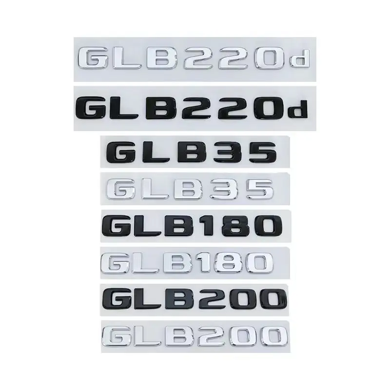 

1pcs ABS GLB35 GLB180 GLB200 GLB250 GLB220d Car Emblem Badge Decal rear tail bumper trunk Sticker styling Accessories