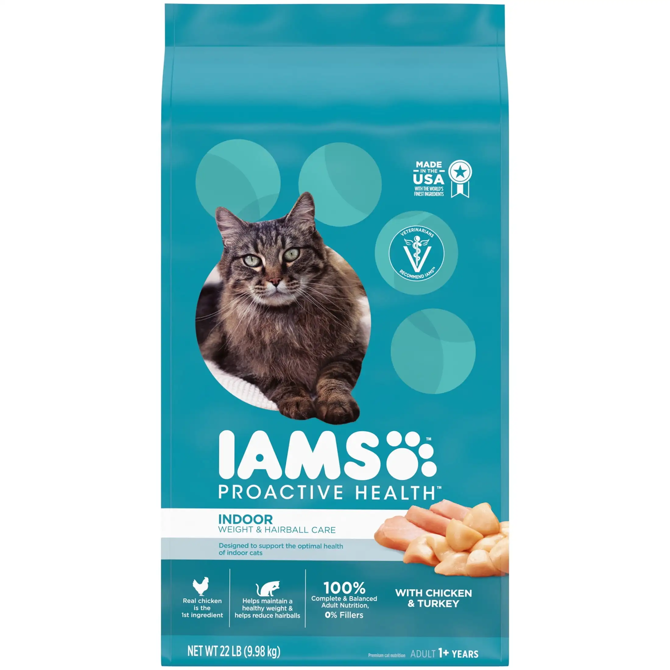 

Iams, сухая корма для кошек для цыплят и индейки, 22 фунта