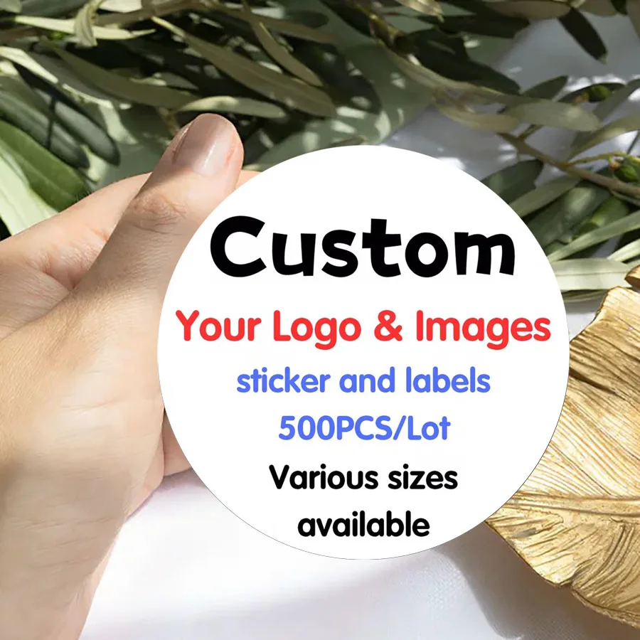 500 adesivos personalizados personalizados, perfeitos para cenários de promoção comercial (uma escolha ideal para festas e embrulho de presente).