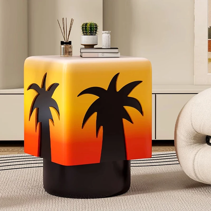 

Sculpture Creative Coconut Tree Table,Resin Furniture Home Living Room Sofa Side Small Tables Decoration Bedroom Bedside Table