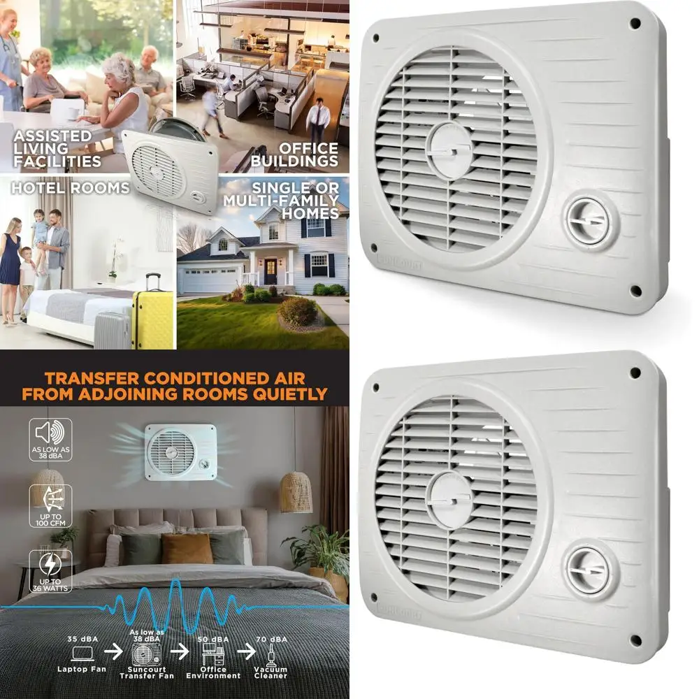

Room-to-Room Air Circulation System: Hardwired, Variable Control for Rooms up to 200 Sq. Ft.