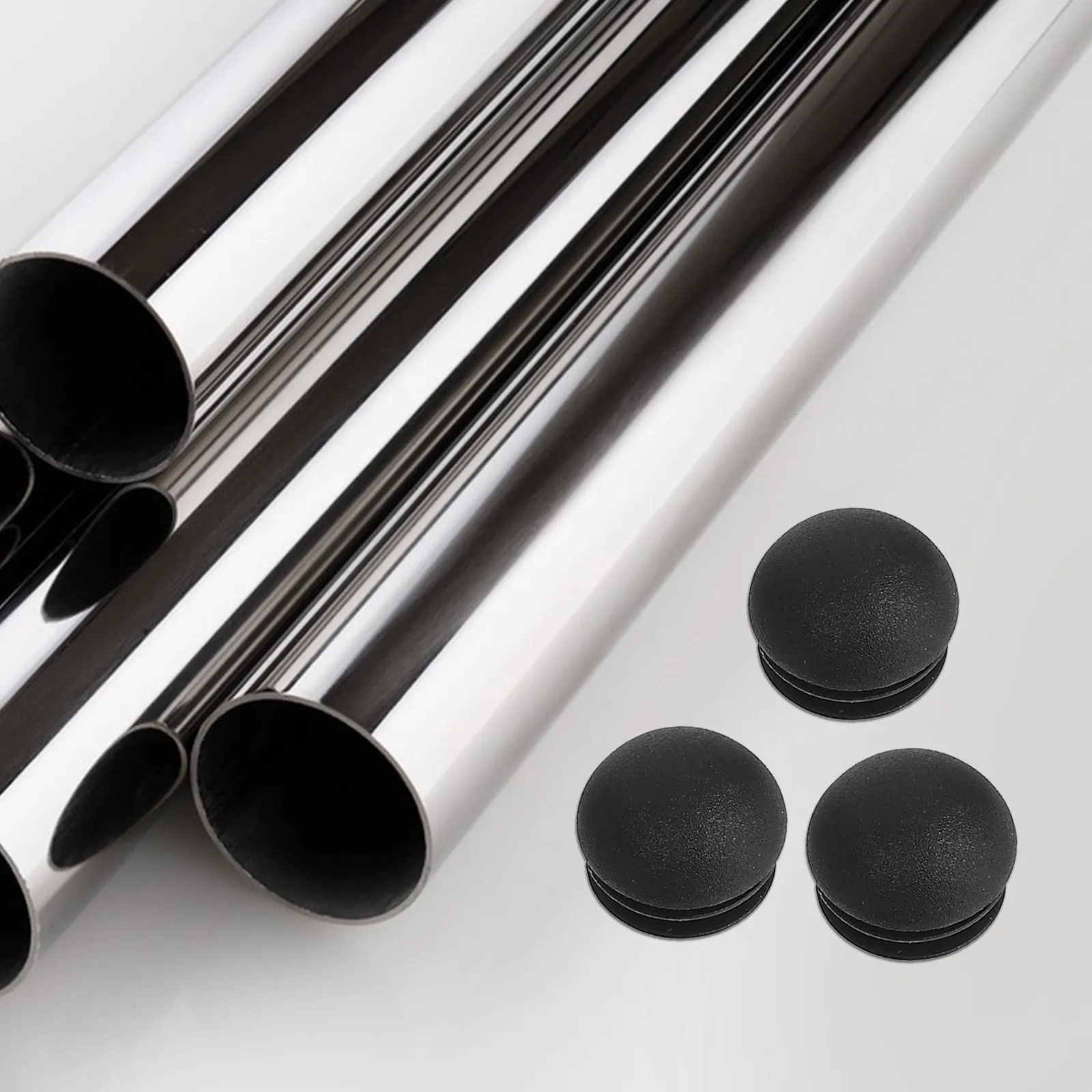 30pcs Round Tubing End Caps 25Mm Plastic Chair Leg Plugs Caps For For Furniture Glide Protector Insert Hardware
