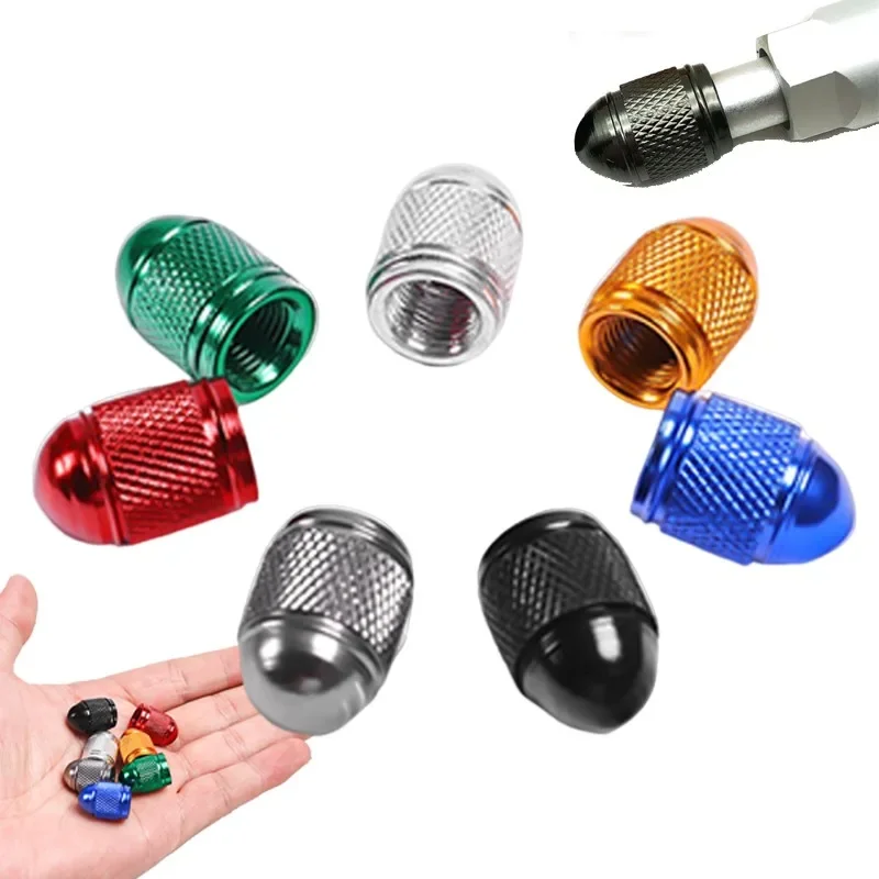 4pcs Bullet Aluminum Nipple Caps 2025 Hot-selling Car Truck Universal Tire Wheel Air Port Cover Rim Valve Cap Auto Accessories